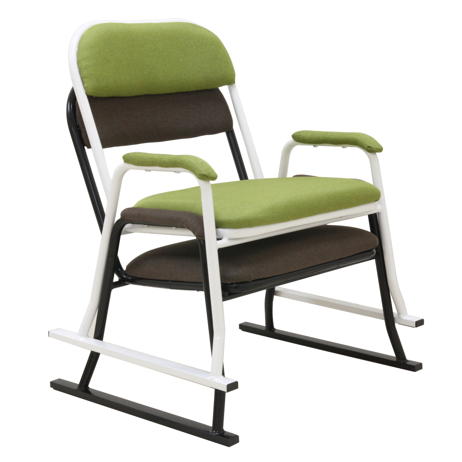 お座敷チェア パーソナルチェア 約幅46cm グリーン BC-335GR スタッキング 和風 料理店 店舗 冠婚葬祭 2脚セット〕 お座敷チェア パーソナルチェア 約幅46cm グリーン BC