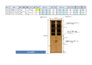 佐藤産業 1860食器棚 エリス(九) 925301107-01109のサムネイル